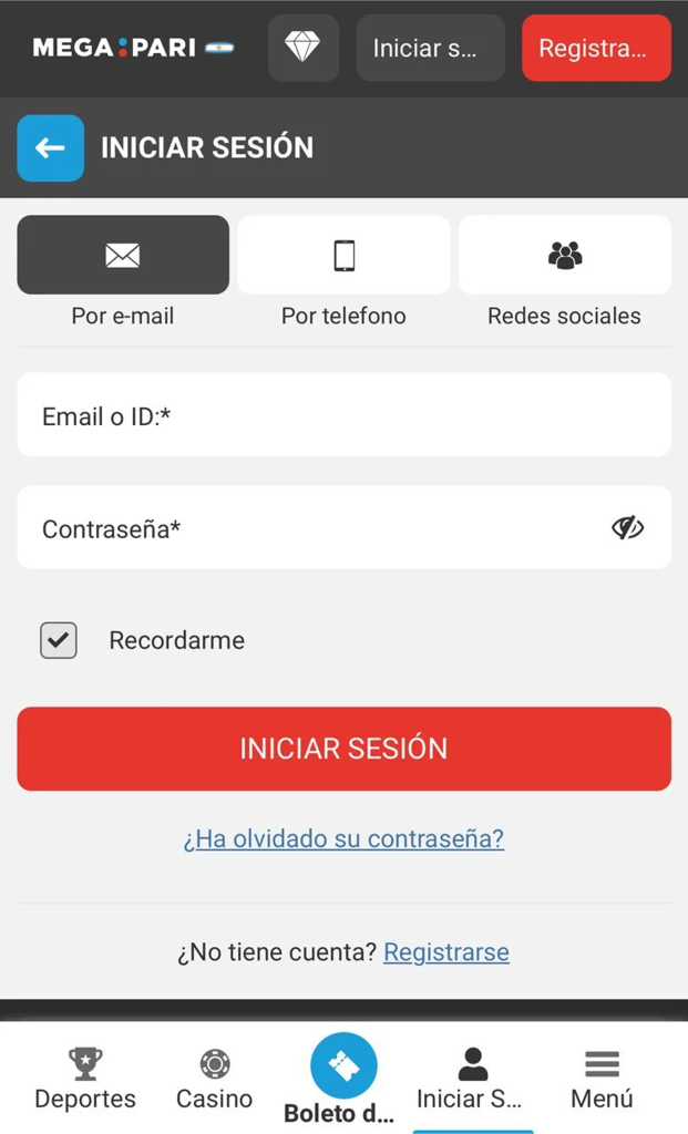 Iniciar Sesión en el Casino Online Megapari